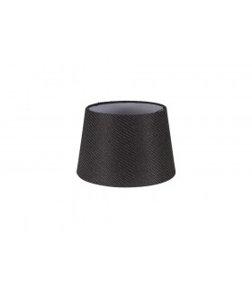 Round, 240, 300 x 200mm Fabric Shade, Charcoal Grey, White Laminate - 1