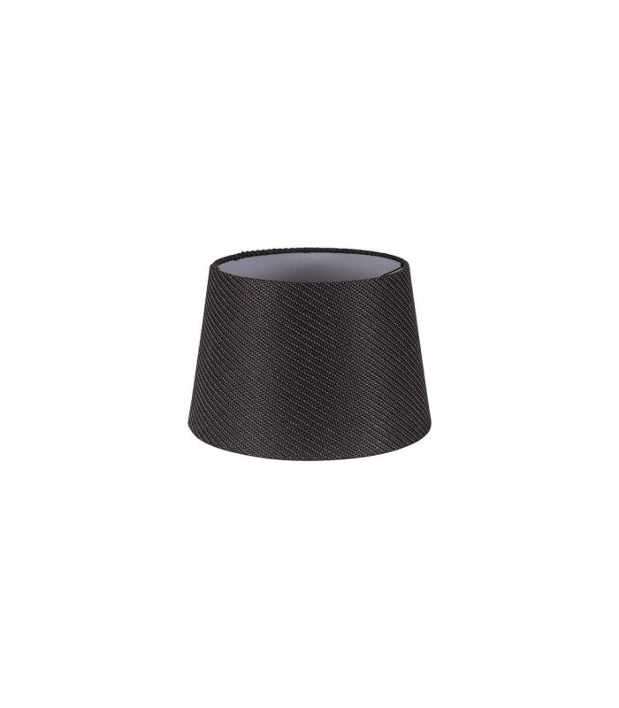 Round, 240, 300 x 200mm Fabric Shade, Charcoal Grey, White Laminate - 1