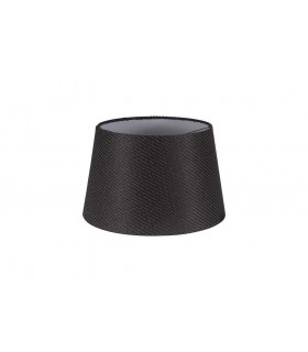 Round, 280, 350 x 220mm Fabric Shade, Charcoal Grey, White Laminate - 1