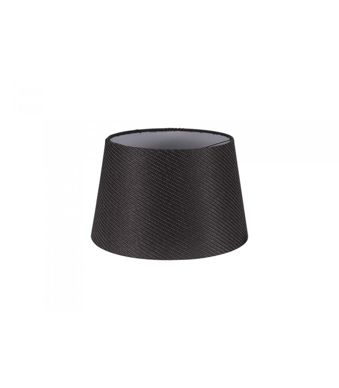 Round, 280, 350 x 220mm Fabric Shade, Charcoal Grey, White Laminate - 1