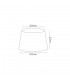 Round, 280, 350 x 220mm Fabric Shade, Charcoal Grey, White Laminate - 2