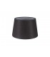 Round, 320, 400 x 260mm Fabric Shade, Charcoal Grey, White Laminate - 1