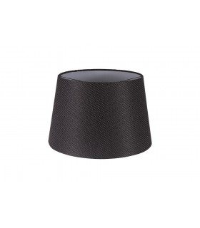 Round, 320, 400 x 260mm Fabric Shade, Charcoal Grey, White Laminate - 1
