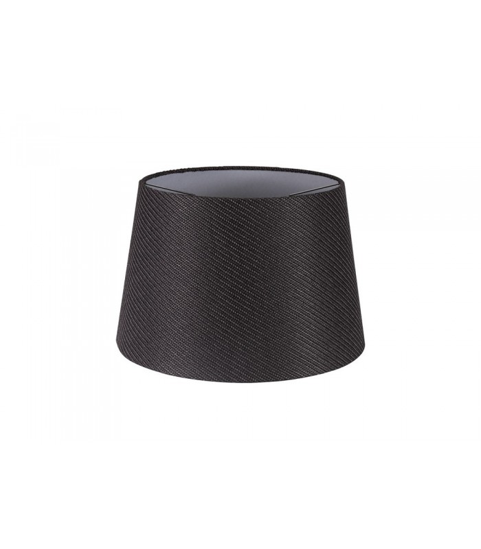 Round, 320, 400 x 260mm Fabric Shade, Charcoal Grey, White Laminate - 1