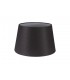Round, 350, 450 x 280mm Fabric Shade, Charcoal Grey, White Laminate - 1