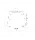 Round, 350, 450 x 280mm Fabric Shade, Charcoal Grey, White Laminate - 2
