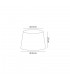 Round, 240, 300 x 200mm Fabric Shade, Multi, White Laminate - 2