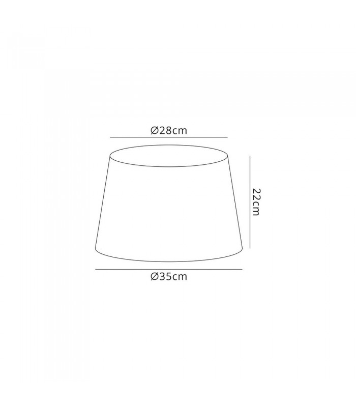 Round, 280, 350 x 220mm Fabric Shade, Multi, White Laminate - 2