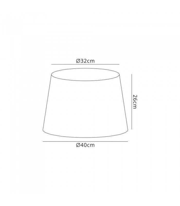 Round, 320, 400 x 260mm Fabric Shade, Multi, White Laminate - 2