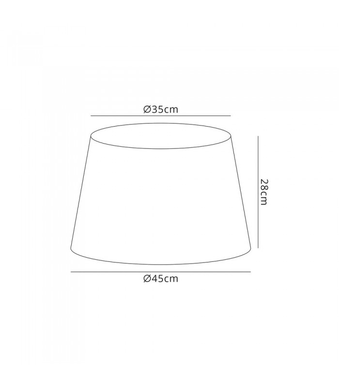Round, 350, 450 x 280mm Fabric Shade, Multi, White Laminate - 2