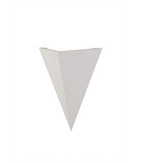 Triangle Flush Wall Lamp, 1 x G9, White Paintable Gypsum - 1