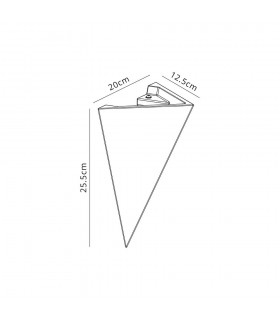 Triangle Flush Wall Lamp, 1 x G9, White Paintable Gypsum - 2