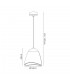 Medium Ceiling Dome Pendant, 1 x E27, White Paintable Gypsum - 2