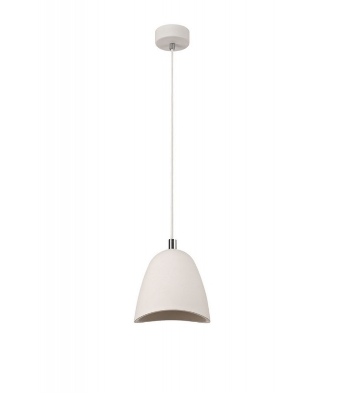 Medium Ceiling Dome Pendant, 1 x E27, White Paintable Gypsum - 4