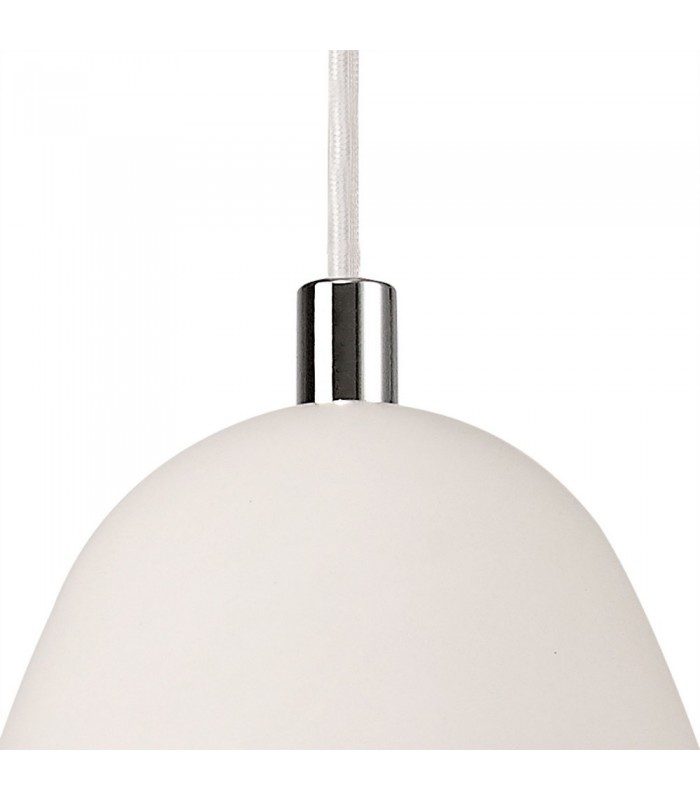 Medium Ceiling Dome Pendant, 1 x E27, White Paintable Gypsum - 6