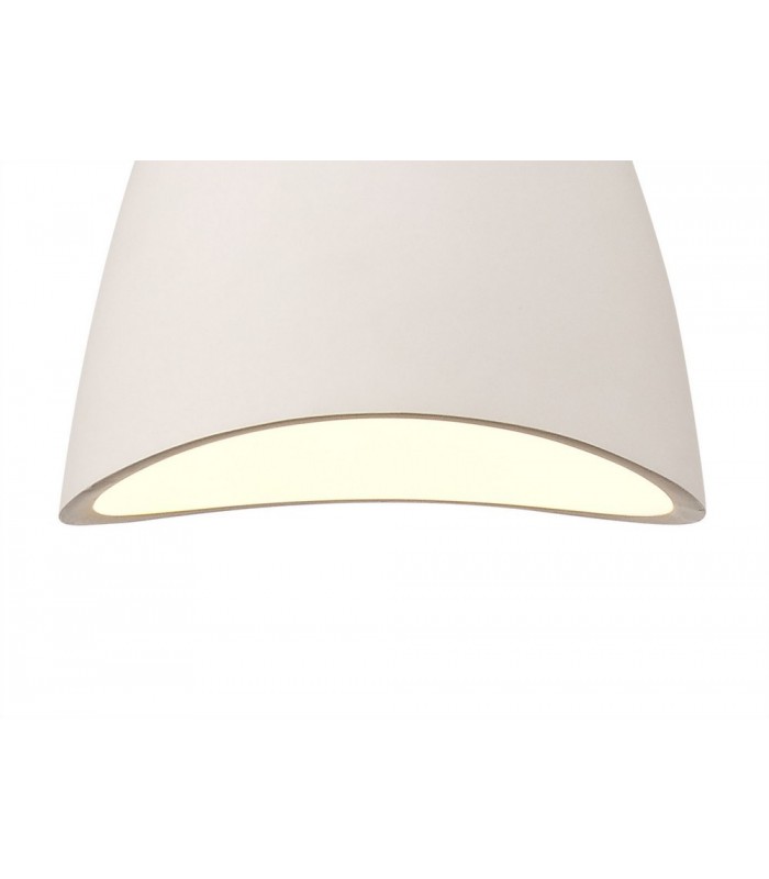 Medium Ceiling Dome Pendant, 1 x E27, White Paintable Gypsum - 7