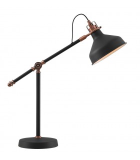 Adjustable Table Task Lamp, 1 x E27, Sand Black, Copper, White - 1
