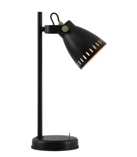 Adjustable Table Task Lamp, 1 x E27, Matt Black, Antique Brass, Khaki - 1