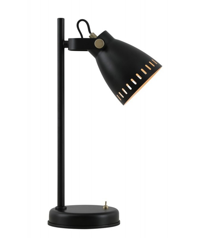 Adjustable Table Task Lamp, 1 x E27, Matt Black, Antique Brass, Khaki - 1