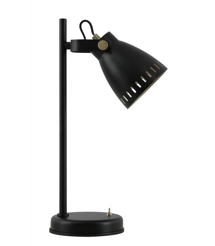 Adjustable Table Task Lamp, 1 x E27, Matt Black, Antique Brass, Khaki - 3