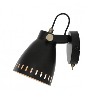 Adjustable Wall Lamp, 1 x E27, Matt Black, Antique Brass, Khaki - 1
