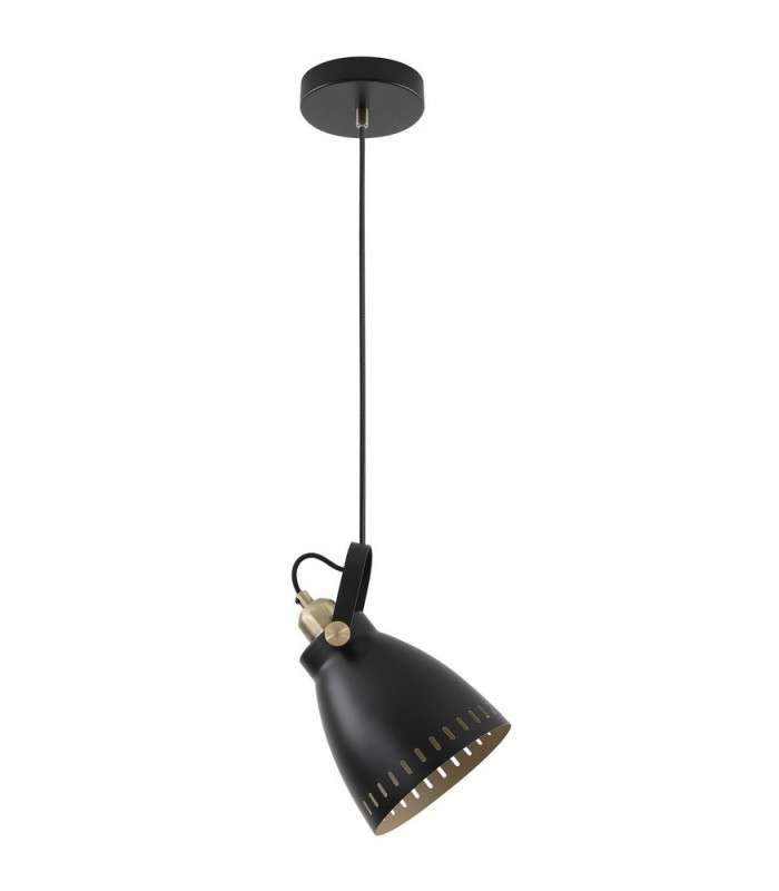 Small Ceiling Dome Pendant, 1 x E27, Matt Black, Antique Brass, Khaki - 3
