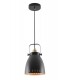 Medium Ceiling Dome Pendant, 1 x E27, Matt Black, Antique Brass, Khaki - 1