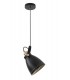Medium Ceiling Dome Pendant, 1 x E27, Matt Black, Antique Brass, Khaki - 3