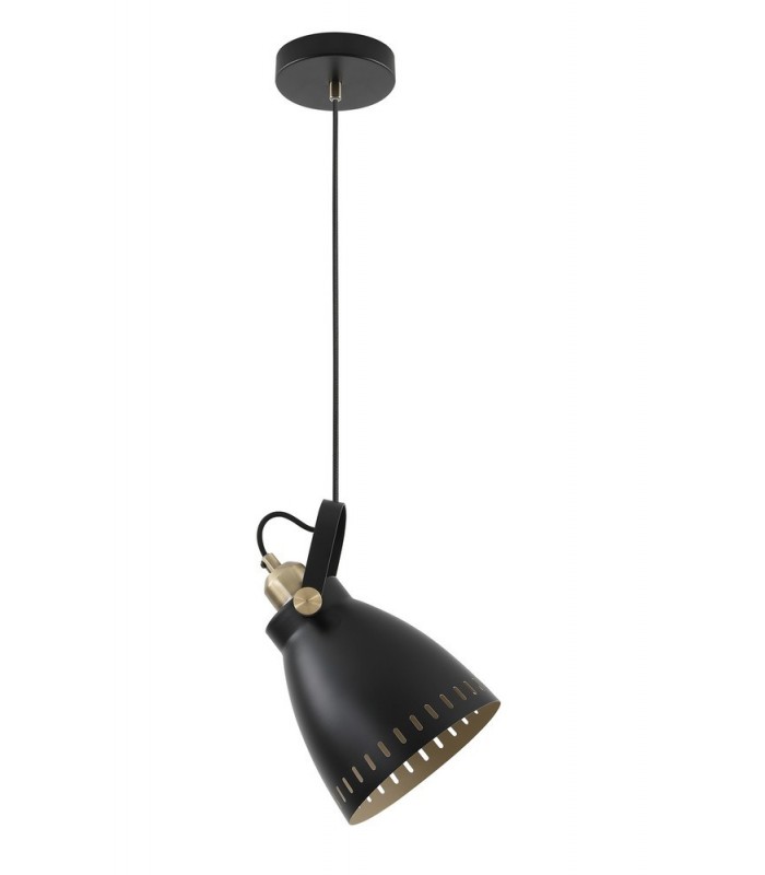 Medium Ceiling Dome Pendant, 1 x E27, Matt Black, Antique Brass, Khaki - 3
