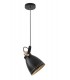 Medium Ceiling Dome Pendant, 1 x E27, Matt Black, Antique Brass, Khaki - 4
