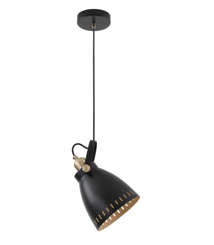 Medium Ceiling Dome Pendant, 1 x E27, Matt Black, Antique Brass, Khaki - 4