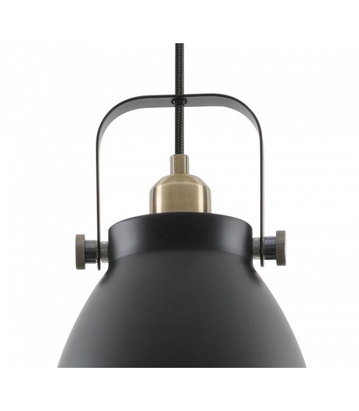 Medium Ceiling Dome Pendant, 1 x E27, Matt Black, Antique Brass, Khaki - 7