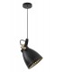 Large Ceiling Dome Pendant, 1 x E27, Matt Black, Antique Brass, Khaki - 3