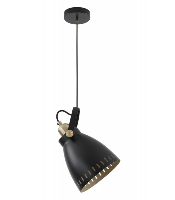Large Ceiling Dome Pendant, 1 x E27, Matt Black, Antique Brass, Khaki - 3