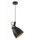 Large Ceiling Dome Pendant, 1 x E27, Matt Black, Antique Brass, Khaki - 4