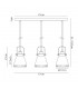 Linear Ceiling Pendant, 3 x E27, Matt Black, Antique Brass, Khaki - 2