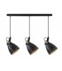 Linear Ceiling Pendant, 3 x E27, Matt Black, Antique Brass, Khaki - 4