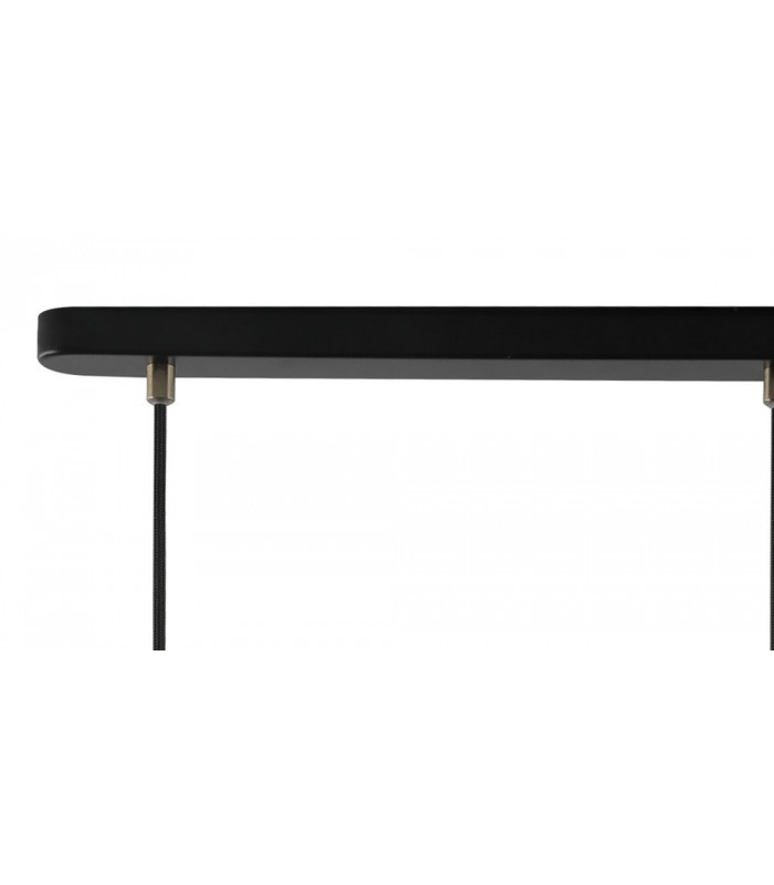 Linear Ceiling Pendant, 3 x E27, Matt Black, Antique Brass, Khaki - 6