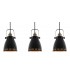 Linear Ceiling Pendant, 3 x E27, Matt Black, Antique Brass, Khaki - 7