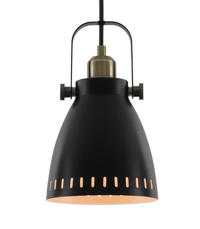 Linear Ceiling Pendant, 3 x E27, Matt Black, Antique Brass, Khaki - 8