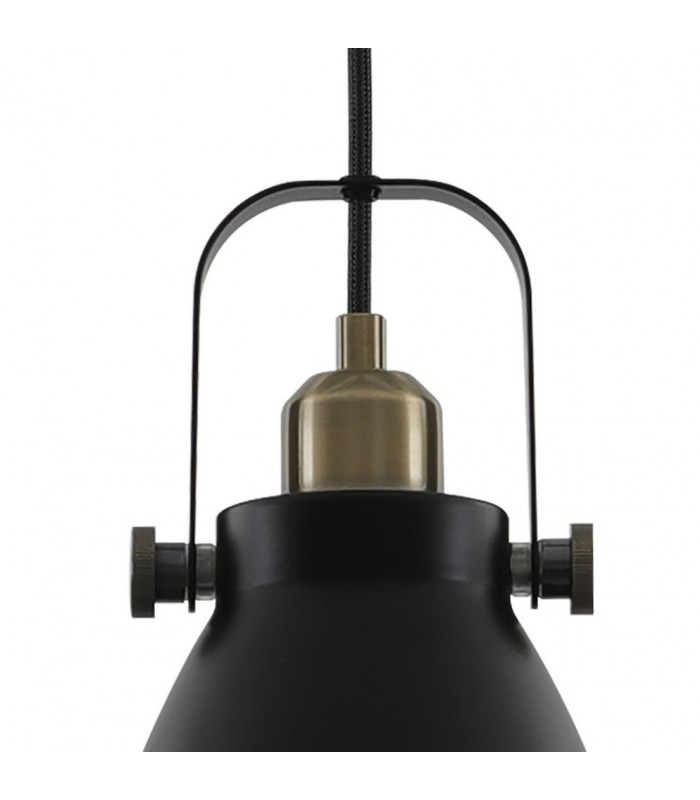 Linear Ceiling Pendant, 3 x E27, Matt Black, Antique Brass, Khaki - 9