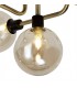 Flush Semi Flush Ceiling, 5 Light G9, Matt Black, Antique Brass, Cognac Glass - 5