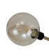 Flush Semi Flush Ceiling, 9 Light G9, Matt Black, Antique Brass, Cognac Glass - 6