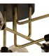 Flush Semi Flush Ceiling, 9 Light G9, Matt Black, Antique Brass, Cognac Glass - 8