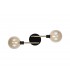 Wall Lamp, 2 Light G9, Matt Black, Antique Brass, Cognac Glass - 5