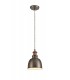 Small Ceiling Dome Pendant, 1 x E27, Antique Silver, Copper, White - 1
