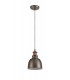Small Ceiling Dome Pendant, 1 x E27, Antique Silver, Copper, White - 4