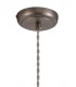 Small Ceiling Dome Pendant, 1 x E27, Antique Silver, Copper, White - 5