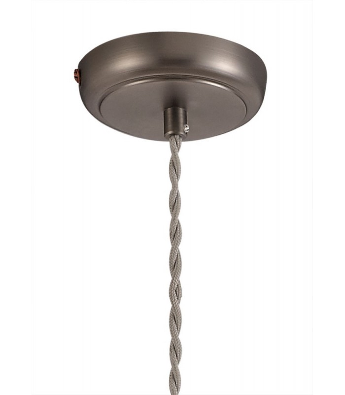 Small Ceiling Dome Pendant, 1 x E27, Antique Silver, Copper, White - 5