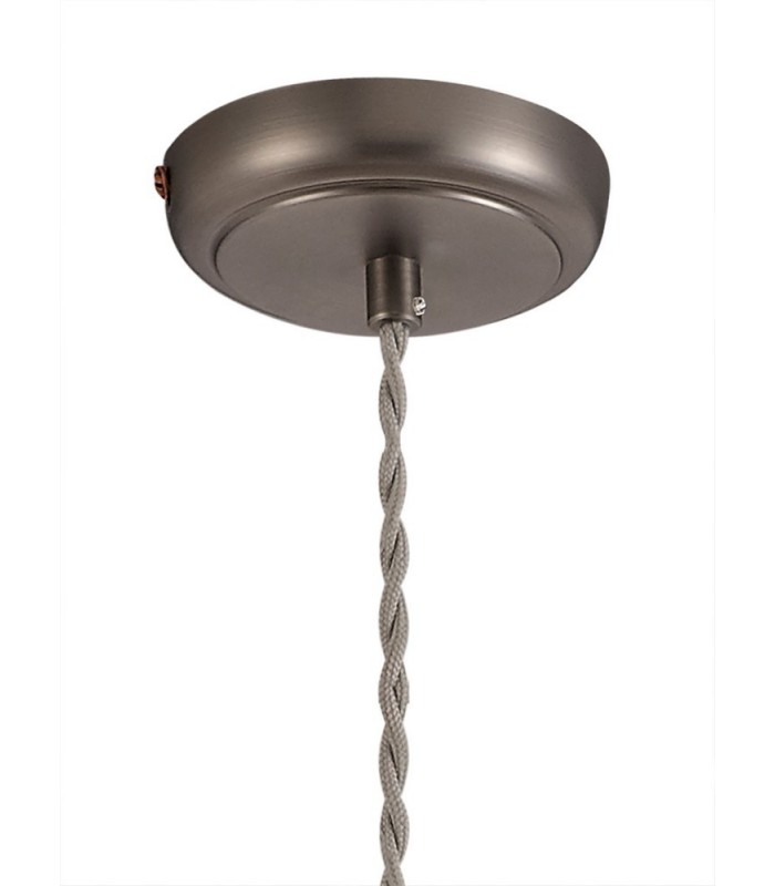Medium Ceiling Dome Pendant, 1 x E27, Antique Silver, Copper, White - 5